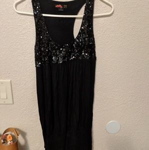 Forever 21 Black Sequence Top